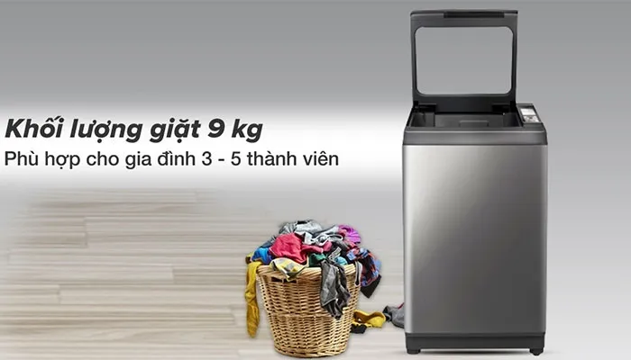 Khối lượng giặt lên đến 9kg